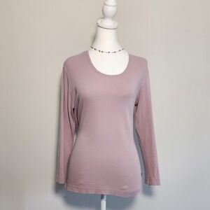 Oska Mulberry Mauve Purple 100% Cotton Longsleeve Comfort Top Size 3